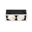 LED Deckeneinbauleuchte KADUX DOUBLE, 2-fkammig, DALI 2 dimmbar, kardanisch schwenkbar, 54W 3000K 3150lm 30°