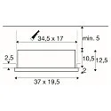 ceiling recessed luminaire KADUX DOUBLE 2 flames, DALI controllable, cardanic swivelling IP20