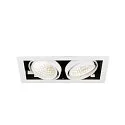 SLV LED Deckeneinbauleuchte KADUX DOUBLE, 2-fkammig, DALI 2 dimmbar, kardanisch schwenkbar, 54W 4000K 3400lm 30°