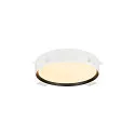 SLV wall and ceiling luminaire DECONA PHASE round, CCT Switch IP44, black dimmable