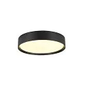 SLV wall and ceiling luminaire DECONA PHASE round, CCT Switch IP44, black dimmable