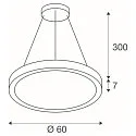 SLV pendant luminaire MEDO® RING 60 PHASE for VDU workstation, CCT Switch IP20, black dimmable