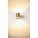 SLV LED Wandleuchte OCULUS PHASE, Up/Down, Wechsel-Optik, 15W 2000-3000K 100°, CRi >90, Dim-to-Warm, messing