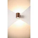 SLV LED Wandleuchte OCULUS PHASE, Up/Down, Wechsel-Optik, 15W 2000-3000K 100°, CRi >90, Dim-to-Warm, dunkel kupfer