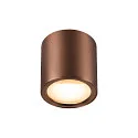 SLV LED Deckenleuchte OCULUS PHASE, Wechsel-Optik, 11W 2000-3000K 100°, CRi >90, Dim-to-Warm, mit Wechsel-Optik, dunkel kupfer