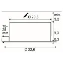 SLV downlight DOWNLIGHT C 200 DALI rigid, DALI controllable, wired through IP54, white dimmable