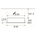 SLV ceiling recessed luminaire MEDO® 40 FRAME rigid, for VDU workstation, with frame, CCT Switch, switchable IP20, white 