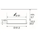 SLV ceiling recessed luminaire MEDO® 60 FRAME rigid, for VDU workstation, with frame, CCT Switch, switchable IP20, white 