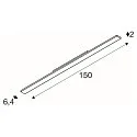 SLV LED 3-Phasen-Strahler SIGHT EASY MULTIPOWER, 150cm, CRi>90, schaltbar, asymmetrisch, starr, 41-66W 3000K 10200lm 2x25°, weiß