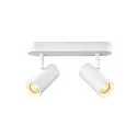 wall and ceiling luminaire NOBLO® DOUBLE PHASE DTW 2 flames, round, Dim-To-Warm IP20, white dimmable