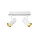 SLV LED Wand- und Deckenleuchte NOBLO® DOUBLE PHASE DTW, IP20, 15W 2000-3000K 940lm 36°, Dim-to-Warm, weiß
