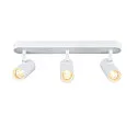 wall and ceiling luminaire NOBLO® TRIPLE PHASE 3 flames, round IP20, white dimmable