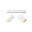 wall and ceiling luminaire NOBLO® DOUBLE PHASE 2 flames, round IP20, white dimmable