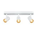 SLV wall and ceiling luminaire NOBLO® TRIPLE PHASE 3 flames, cylindrical, cardanic swivelling IP20, white dimmable