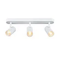 SLV wall and ceiling luminaire NOBLO® TRIPLE PHASE 3 flames, cylindrical, cardanic swivelling IP20, white dimmable