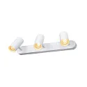 SLV wall and ceiling luminaire NOBLO® TRIPLE PHASE 3 flames, cylindrical, cardanic swivelling IP20, white dimmable