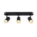 wall and ceiling luminaire NOBLO® TRIPLE PHASE 3 flames, cylindrical, cardanic swivelling IP20, black dimmable