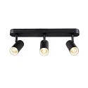 SLV wall and ceiling luminaire NOBLO® TRIPLE PHASE 3 flames, cylindrical, cardanic swivelling IP20, black dimmable
