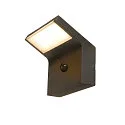 LED Outdoor Wandleuchte ORDI II, eckig, mit Sensor, 10W, 2200/3000K, 700/850lm, IK07, IP54, schwarz