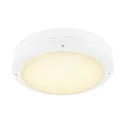 SLV LED Aufbauleuchte OUTDOOR BULKHEAD V 360, IP65 IK10, Ø 36cm, 20W 3000/4000/6500K 110°, CRI 80, schaltbar, schwarz, weiß