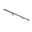 SLV 1-Phasen System Leuchte PURI 2.0, 3er Set, QPAR51, IK02, IP20, dimmbar, schwarz/gold