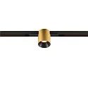 LED Spot FIXT-IT!, 48V, DALI, rund, für Einbauschiene, 36°, 7W, 2700K, 800lm, UGR<19, IP20, dimmbar, gold/schwarz