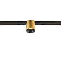 LED Spot FIXT-IT!, 48V, DALI, rund, für Einbauschiene, 36°, 7W, 3000K, 850lm, UGR<19, IP20, dimmbar, gold/schwarz