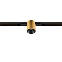 SLV LED Spot FIXT-IT!, 48V, DALI, rund, für Einbauschiene, 36°, 7W, 3000K, 850lm, UGR<19, IP20, dimmbar, gold/schwarz