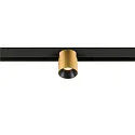 LED Spot FIXT-IT!, 48V, DALI, rund, für Aufbauschiene, 36°, 7W, 2700K, 800lm, UGR<19, IP20, dimmbar, gold/schwarz