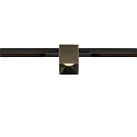 LED Spot FIXT-IT!, 48V, DALI, eckig, für Einbauschiene, 36°, 7W, 2700K, 800lm, UGR<19, IP20, dimmbar, bronze/schwarz