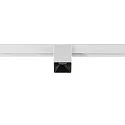 SLV LED Spot FIXT-IT!, 48V, DALI, eckig, für Aufbauschiene, 36°, 7W, 2700K, 800lm, UGR<19, IP20, dimmbar, weiß/schwarz