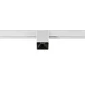SLV LED Spot FIXT-IT!, 48V, DALI, eckig, für Aufbauschiene, 36°, 7W, 3000K, 865lm, UGR<19, IP20, dimmbar, weiß/schwarz