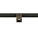 LED Spot FIXT-IT!, 48V, DALI, eckig, für Aufbauschiene, 36°, 8W, 2000-3000K, 495lm, UGR<19, IP20, dimmbar, bronze/schwarz