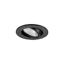 SLV ceiling recessed luminaire NEW TRIA® 45 round, suitable for VDU workstation IP20, black, lacquered 