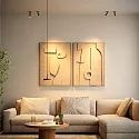 pendant luminaire GRIP! FLAT IP20, gold, black dimmable