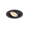 LED Deckeneinbauleuchte NEW TRIA® 68 AIRTIGHT, rund, 7,5W, 2700K, IP23, IK02, dimmbar, schwarz