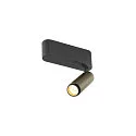 SLV LED Deckenaufbauleuchte GRIP! S SINGLE, 29°, 11W, IP20, dimmbar, 3000K, 650lm, bronze/schwarz