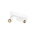 LED Deckenaufbauleuchte GRIP! S DOUBLE, 29°, 21W, IP20, dimmbar, 3000K, 1300lm, weiß/schwarz