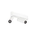SLV LED Deckenaufbauleuchte GRIP! S DOUBLE, 29°, 21W, IP20, dimmbar, 3000K, 1300lm, weiß/schwarz