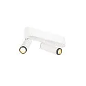 SLV LED Deckenaufbauleuchte GRIP! S DOUBLE, 29°, 21W, IP20, dimmbar, 3000K, 1300lm, weiß/schwarz