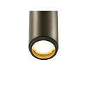 SLV LED Deckenaufbauleuchte GRIP! S DOUBLE, 29°, 21W, IP20, dimmbar, 3000K, 1300lm, bronze/schwarz