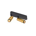 LED Deckenaufbauleuchte GRIP! S DOUBLE, 29°, 21W, IP20, dimmbar, 2700K, 1200lm, gold/schwarz