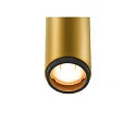 SLV LED Deckenaufbauleuchte GRIP! S DOUBLE, 29°, 21W, IP20, dimmbar, 2700K, 1200lm, gold/schwarz