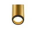 SLV LED Deckenaufbauleuchte GRIP! S DOUBLE, 29°, 21W, IP20, dimmbar, 3000K, 1300lm, gold/schwarz