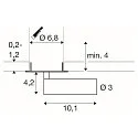 SLV LED Deckeneinbaustrahler GRIP! S, zylindrisch, 29°, 10W, IP20, dimmbar, 3000K, 620lm, gold/schwarz