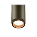SLV LED Deckenaufbauleuchte GRIP! M SINGLE, 42°, 14W, IP20, dimmbar, 2700K, 1450lm, bronze/schwarz