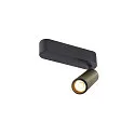 SLV LED Deckenaufbauleuchte GRIP! M SINGLE, 42°, 14W, IP20, dimmbar, 3000K, 1540lm, bronze/schwarz