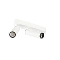 SLV LED Deckenaufbauleuchte GRIP! M DOUBLE, 42°, 28W, IP20, dimmbar, 3000K, 1520lm, weiß/schwarz