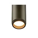 SLV ceiling luminaire GRIP!M DOUBLE IP20, bronze, black, lacquered dimmable