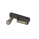 SLV ceiling luminaire GRIP!M DOUBLE IP20, bronze, black, lacquered dimmable